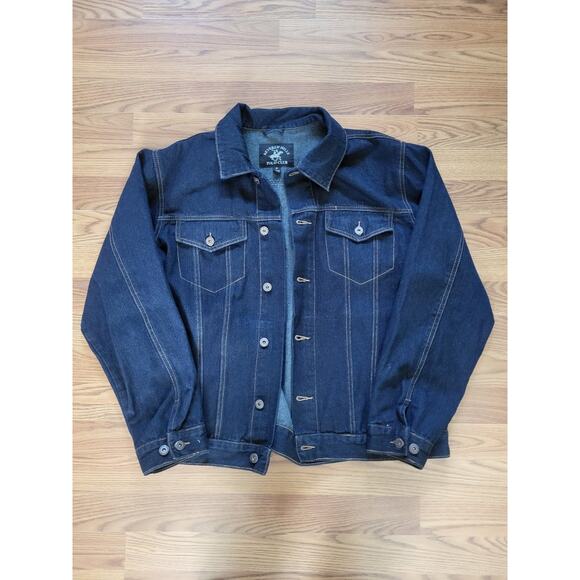 Beverly Hills Polo Club Denim Jacket Mens M Cotton Y2K - Picture 1 of 6